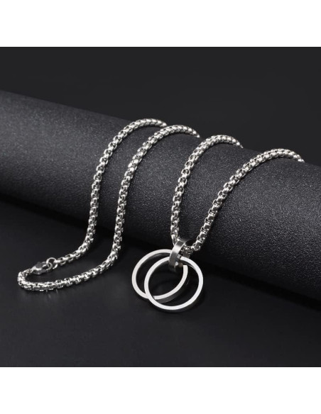 Collar Soporte Gafas Acero Inoxidable 70 cm Doble Anillo Collar Soporte Gafas Acero Inoxidable 70 cm Doble Anillo
