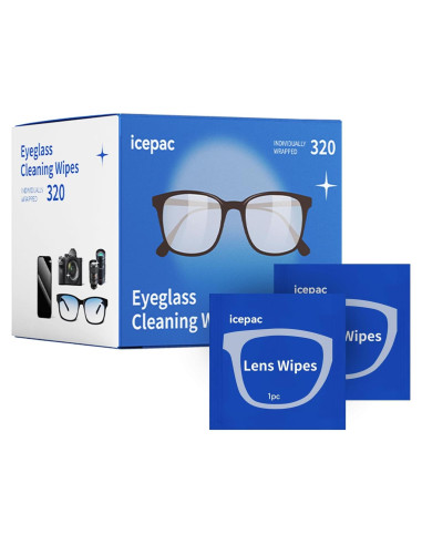 Toallitas Limpiadoras IcePac 320 Unidades para Gafas