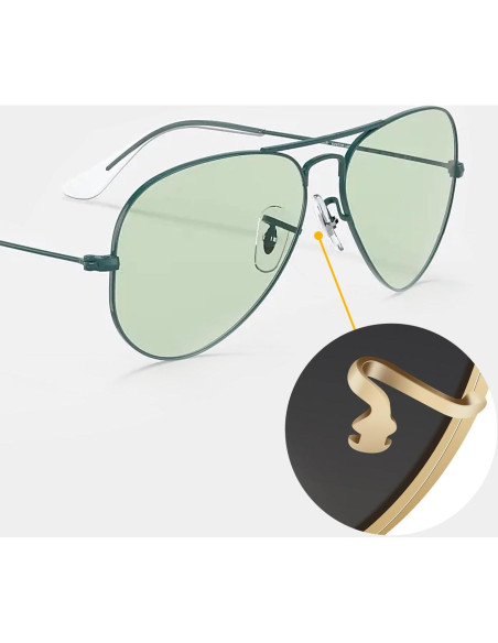 Almohadillas de nariz Rayban 16mm Plata para RB3025/RB3447 Almohadillas de nariz Rayban 16mm Plata para RB3025/RB3447