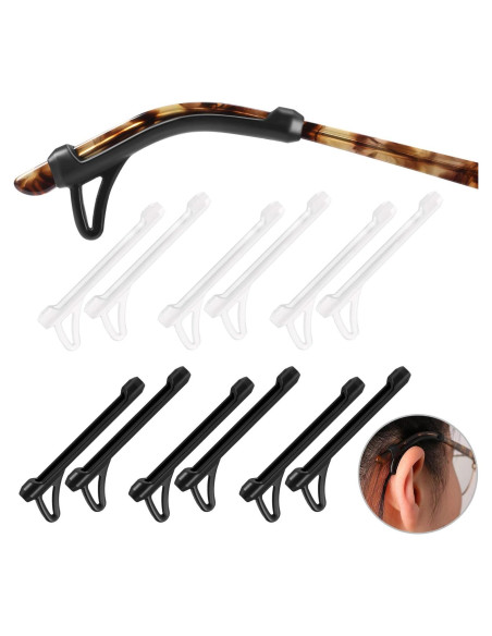 Mangas de agarre para gafas TOPOPTIC 6 pares antideslizantes Mangas de agarre para gafas TOPOPTIC 6 pares antideslizantes