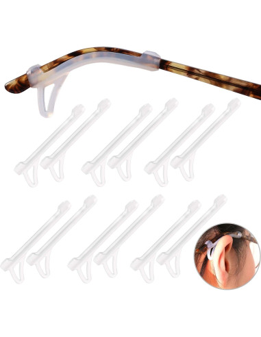 Mangas de agarre para gafas TOPOPTIC 6 pares antideslizantes