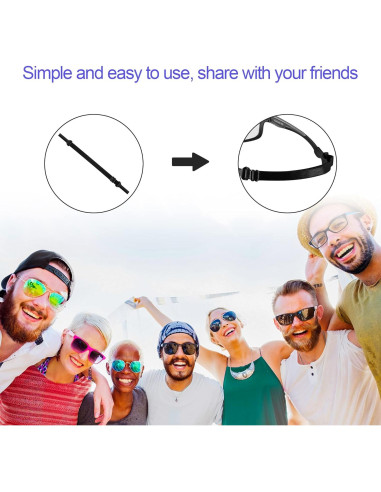 Correa Ajustable para Gafas LVVFit 4pcs Rosa Nylon Silicona