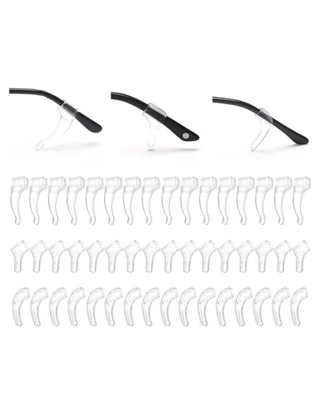 24 Pares Retenedores de Gafas iGeyzoe Silicona Transparente 24 Pares Retenedores de Gafas iGeyzoe Silicona Transparente