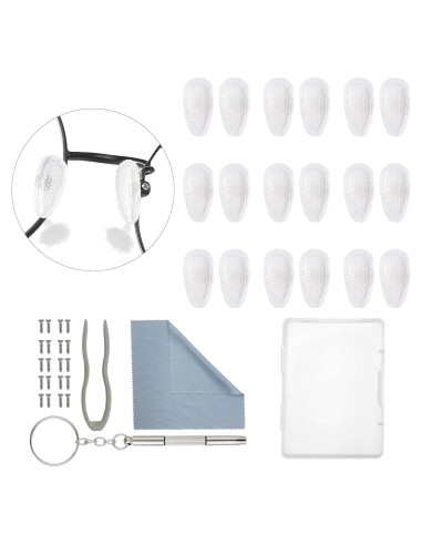 Almohadillas para Gafas Omnful 10 Pares Silicona Antideslizante