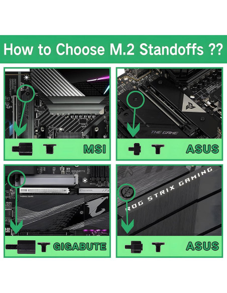 Kit de Tornillos M.2 200 Pcs Zmbroll para SSD NVMe Kit de Tornillos M.2 200 Pcs Zmbroll para SSD NVMe
