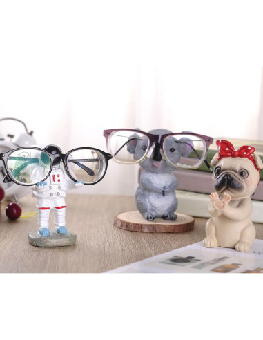 Soporte para Gafas IBWell Pug 3D Decorativo 11x12 cm
