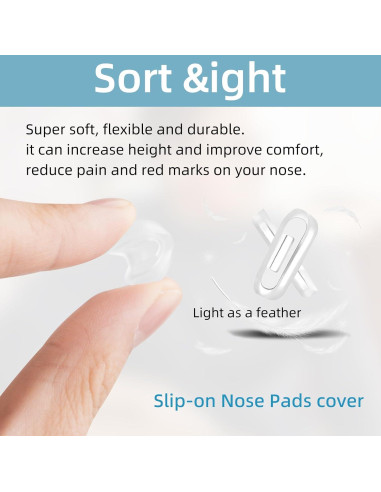 Cubiertas de Almohadillas de Nariz para Gafas Asofelk 12PCS