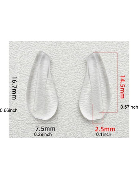Almohadilla de Nariz de Silicona Clony para Gafas - Transparente Almohadilla de Nariz de Silicona Clony para Gafas - Transparente