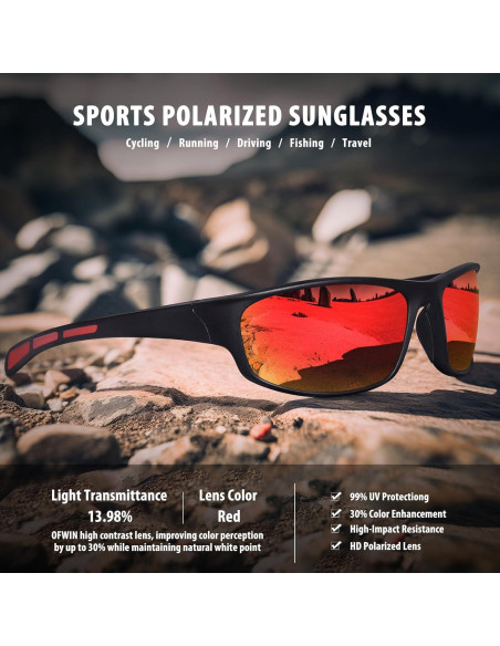 Gafas de sol deportivas OFWIN UV400 polarizadas unisex Gafas de sol deportivas OFWIN UV400 polarizadas unisex