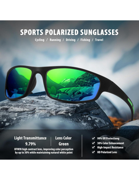 Gafas de Sol Deportivas Ofwin 1105 Polarizadas UV400 Gafas de Sol Deportivas Ofwin 1105 Polarizadas UV400