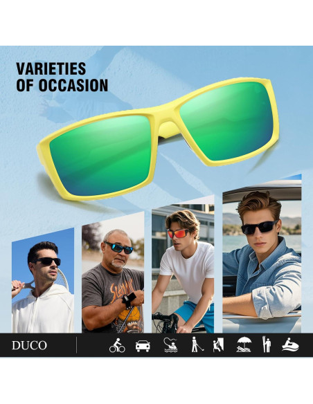 Gafas de sol deportivas DUCO polarizadas UV400 para hombres Gafas de sol deportivas DUCO polarizadas UV400 para hombres