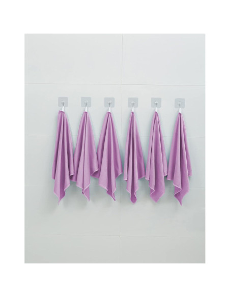 Paquete de 6 paños de microfibra Puomue 40x40 cm rosa Paquete de 6 paños de microfibra Puomue 40x40 cm rosa