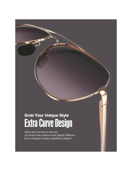 Gafas de sol LUENX Aviador Polarizadas UV400 para Unisex Gafas de sol LUENX Aviador Polarizadas UV400 para Unisex