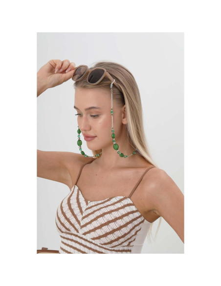 Cadena de Gafas con Perlas Dorada para Mujeres 69 cm Cadena de Gafas con Perlas Dorada para Mujeres 69 cm