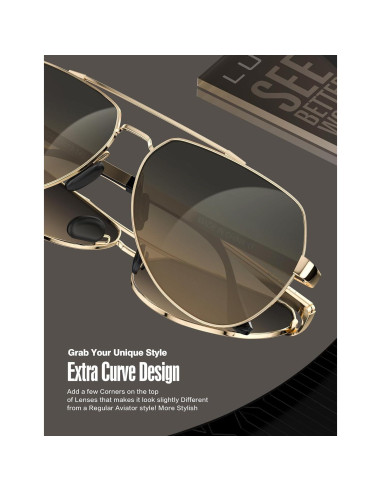Gafas de sol LUENX Aviador Polarizadas UV400 Unisex