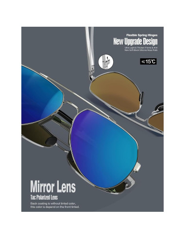 Gafas de sol LUENX Aviador Polarizadas UV400 para Adultos