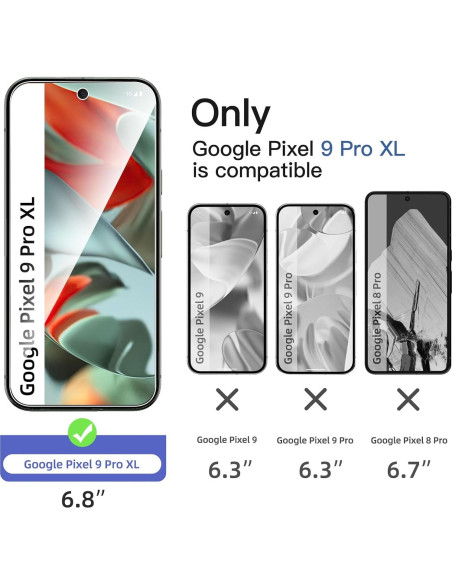 Protector de Pantalla Vidrio Templado NEW'C para Google Pixel 9 Pro XL Protector de Pantalla Vidrio Templado NEW'C para Google Pixel 9 Pro XL