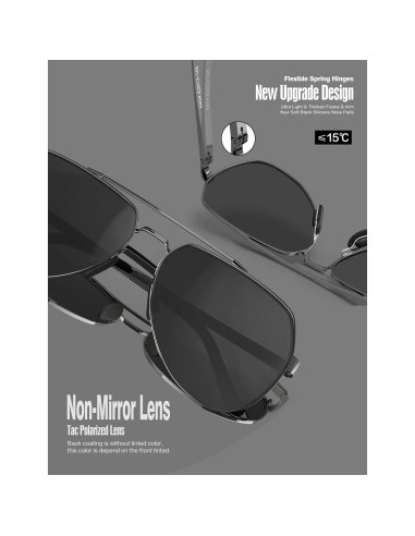 Gafas de sol LUENX Aviador Polarizadas UV400 para Adultos