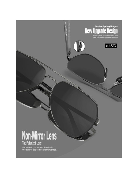 Gafas de sol LUENX Aviador Polarizadas UV400 para Adultos Gafas de sol LUENX Aviador Polarizadas UV400 para Adultos