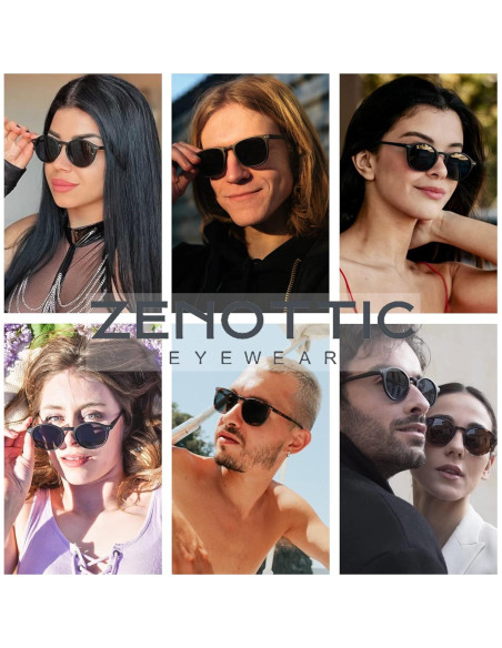 Gafas de sol polarizadas ZENOTTIC unisex 2 paquetes retro UV400 Gafas de sol polarizadas ZENOTTIC unisex 2 paquetes retro UV400