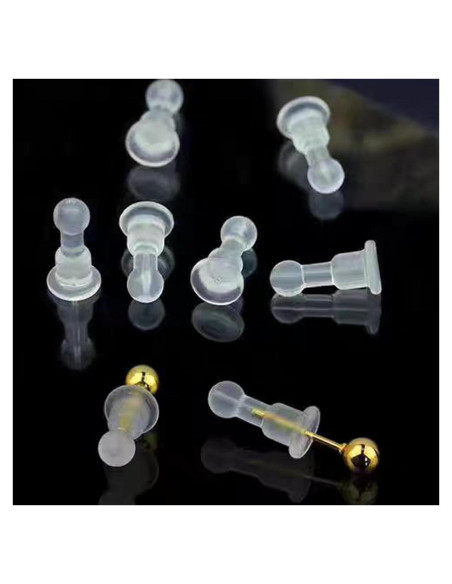 Respaldos de Aretes Suaves Meniala 50pcs Grado Médico TPE Respaldos de Aretes Suaves Meniala 50pcs Grado Médico TPE