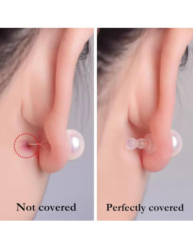 Respaldos de Aretes Suaves Meniala 50pcs Grado Médico TPE