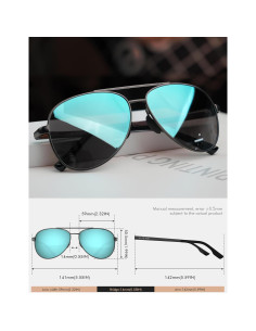 Gafas de sol LUENX Aviador polarizadas UV400 para hombres 2