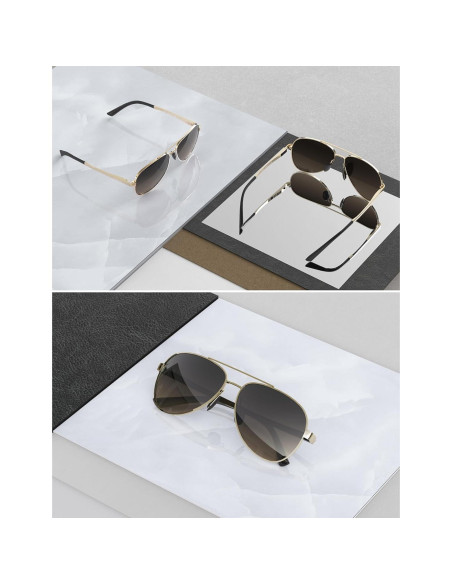 Gafas de sol LUENX Aviador Polarizadas UV400 para Hombres Gafas de sol LUENX Aviador Polarizadas UV400 para Hombres