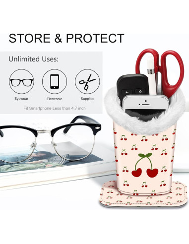 Soporte de Gafas FINTIE Forrado de Felpa Organizador