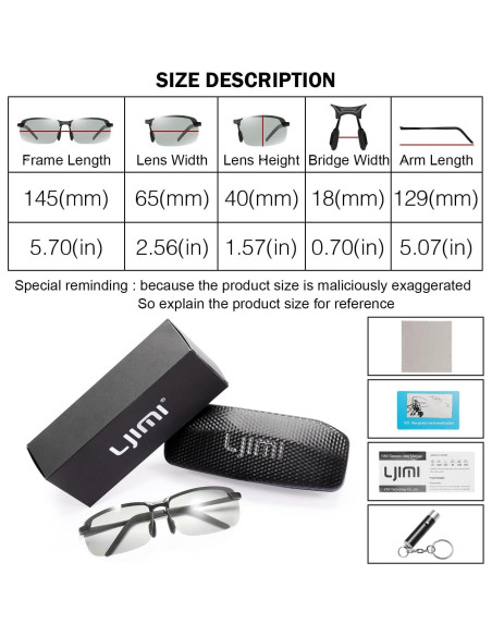 Gafas de sol fotocromáticas YIMI UV400 para deportes Gafas de sol fotocromáticas YIMI UV400 para deportes