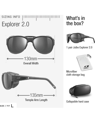 Gafas de Glaciar Julbo Explorer 2.0 Unisex Lentes Fotocromáticos