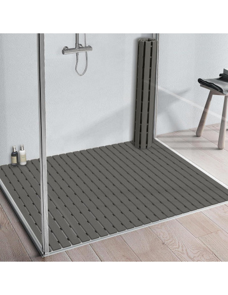 Alfombrilla de Ducha Antideslizante Yolife 90x60cm PVC Gris Alfombrilla de Ducha Antideslizante Yolife 90x60cm PVC Gris