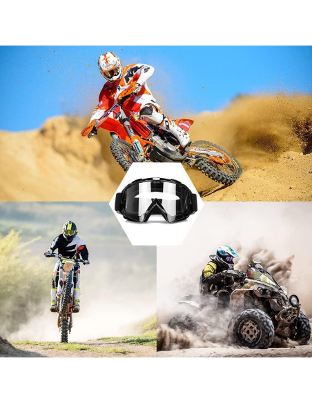 Gafas de Motocross JAMIEWIN OTG Lente Clara Anti UV y Niebla Gafas de Motocross JAMIEWIN OTG Lente Clara Anti UV y Niebla