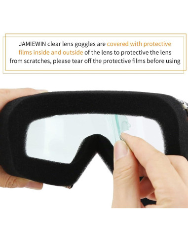 Gafas de Motocross JAMIEWIN OTG Lente Clara Anti UV y Niebla