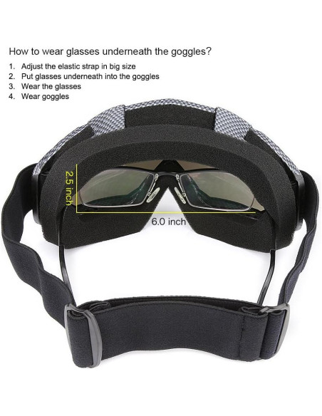 Gafas de Moto JAMIEWIN OTG para Adultos y Niños Gafas de Moto JAMIEWIN OTG para Adultos y Niños