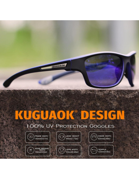 Gafas de Sol Deportivas KUGUAOK 100% UV Polarizadas Gafas de Sol Deportivas KUGUAOK 100% UV Polarizadas