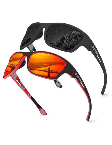 Gafas de Sol Deportivas KUGUAOK Polarizadas UV 100% Hombres Gafas de Sol Deportivas KUGUAOK Polarizadas UV 100% Hombres