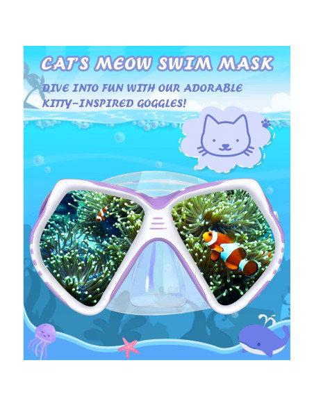 Gafas de natación Seago para niños 6-14 años con snorkel Gafas de natación Seago para niños 6-14 años con snorkel