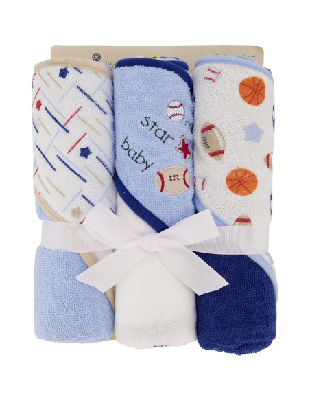 Toallas con Capucha Cudlie para Bebé - Paquete de 3 All Star Toallas con Capucha Cudlie para Bebé - Paquete de 3 All Star