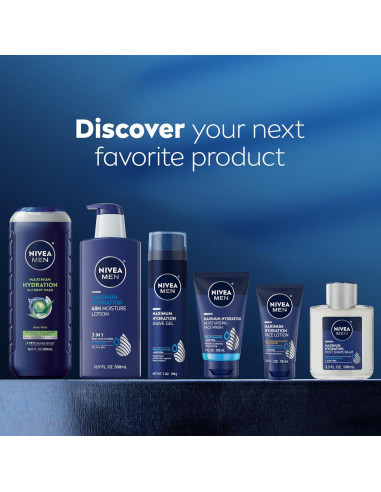 Gel de Ducha Nivea Men 3 en 1 Hidratación Máxima 500 ml x3