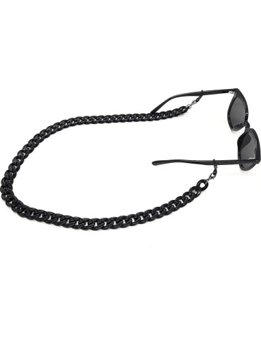 Cadena para Gafas DECKER Acrílico Texturizado Negro