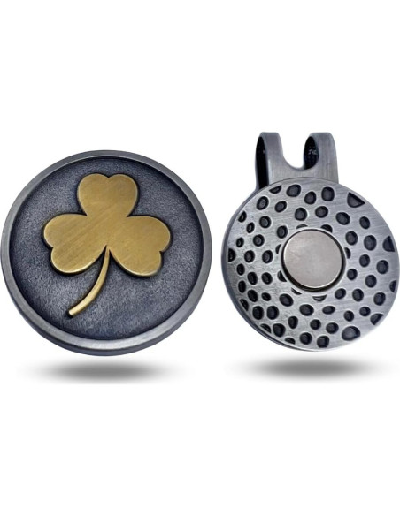 Marcador de Pelota de Golf Magnético Metal Trébol Irlandés Marcador de Pelota de Golf Magnético Metal Trébol Irlandés