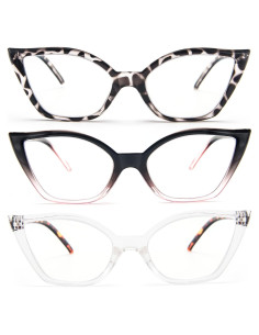Gafas de lectura DXYXYO estilo ojo de gato 3x paquete 3 unidades