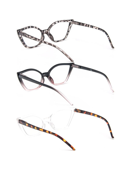 Gafas de lectura DXYXYO estilo ojo de gato 3x paquete 3 unidades Gafas de lectura DXYXYO estilo ojo de gato 3x paquete 3 unidades