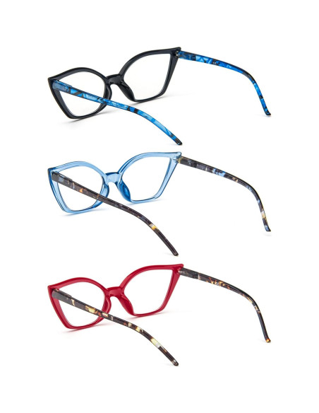 Gafas de Lectura DXYXYO Cat Eye 3 Paquetes Anti Luz Azul Gafas de Lectura DXYXYO Cat Eye 3 Paquetes Anti Luz Azul