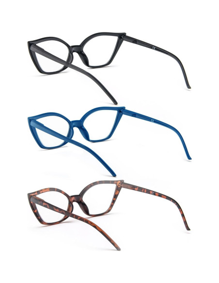 Gafas de Lectura Cat Eye DXYXYO 3 Pares Anti Luz Azul Gafas de Lectura Cat Eye DXYXYO 3 Pares Anti Luz Azul
