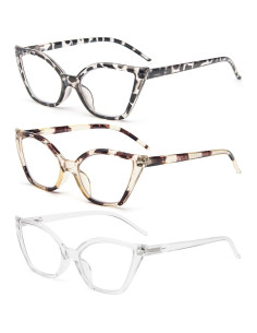 Gafas de lectura DXYXYO estilo ojo de gato 1.5x 3 pares 2