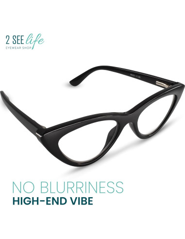 Gafas de lectura 1.5x 2SeeLife Cat Eye para mujeres