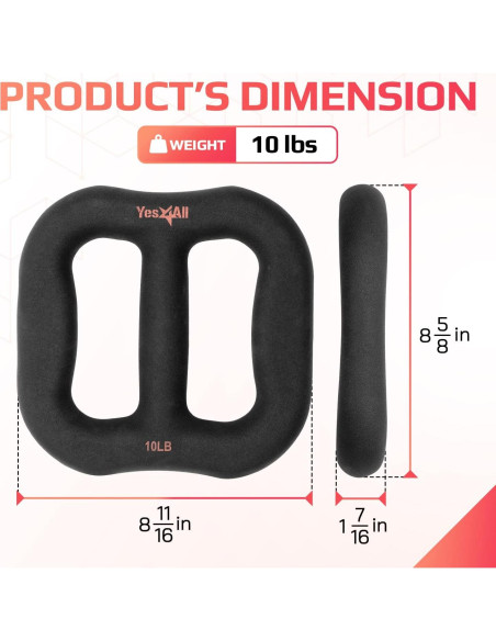 Mancuerna Multifuncional Yes4All 4.54 kg Neopreno 3 en 1 Mancuerna Multifuncional Yes4All 4.54 kg Neopreno 3 en 1