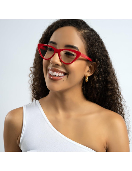 Gafas de lectura Cat Eye rojas 3.0x para mujeres - 2SeeLife Gafas de lectura Cat Eye rojas 3.0x para mujeres - 2SeeLife